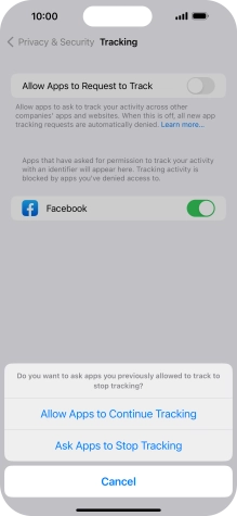 If you turn off the function, press the required setting.
