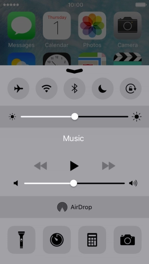 Press the flight mode icon to turn the function on or off.