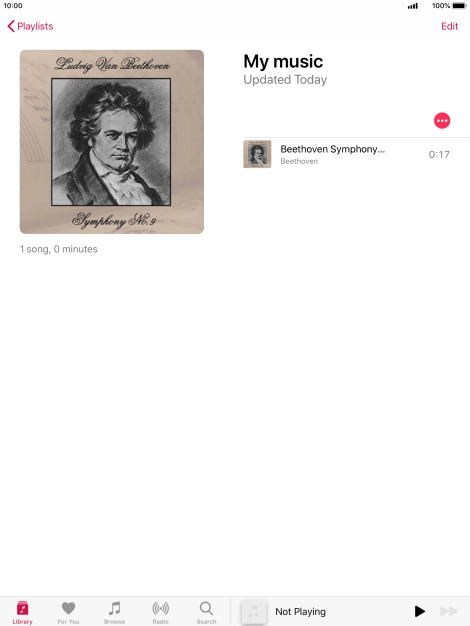 Go to the required category or playlist and press the required audio file.