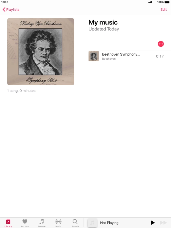 Go to the required category or playlist and press the required audio file.