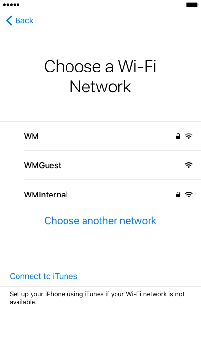 Press the required Wi-Fi network.