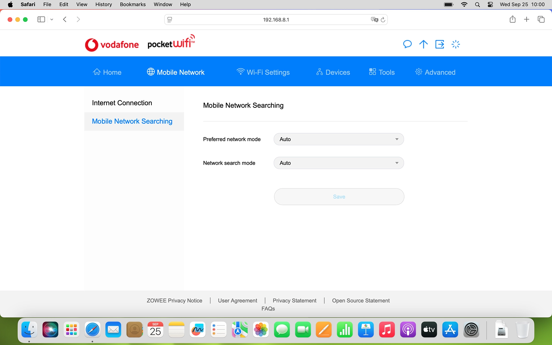Click the drop down list next to 