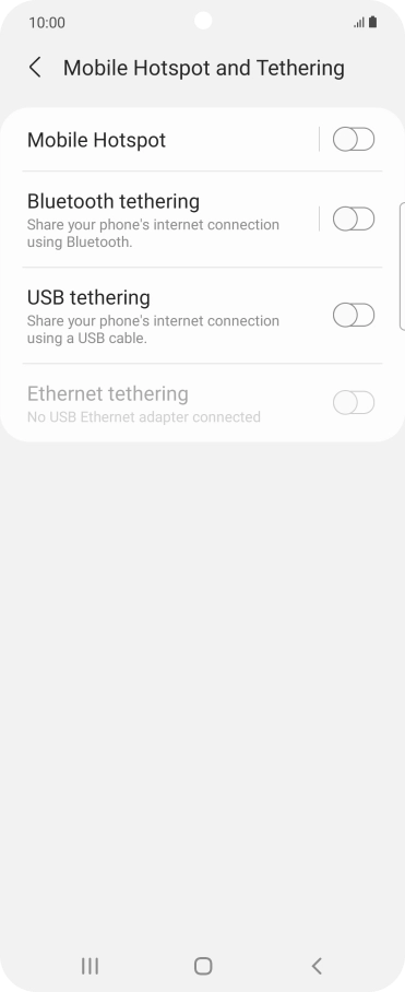 Press Mobile Hotspot.