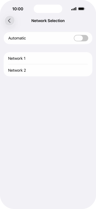 If you turn off the function, press the required network. If you turn off the function, press the required network.
