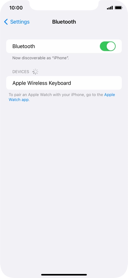 Press the required Bluetooth device and follow the instructions on the screen to pair the device with your phone.