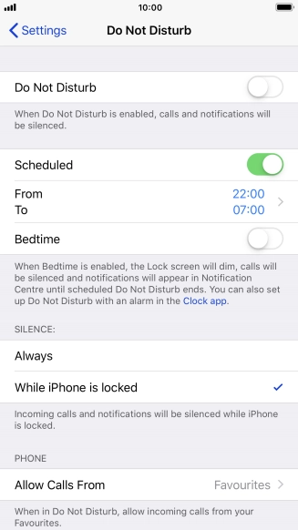 Press the indicator next to 