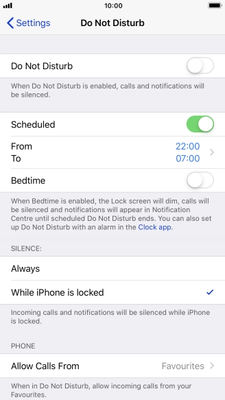 Press the indicator next to 