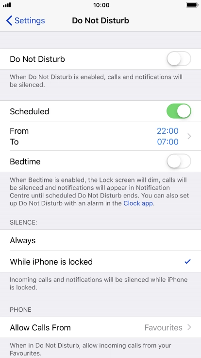 Press the indicator next to 