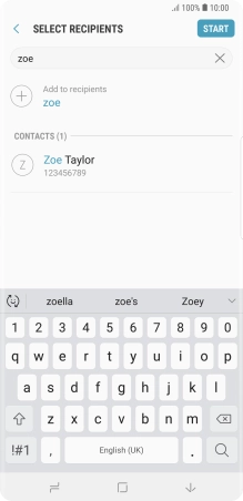 Press the required contact.