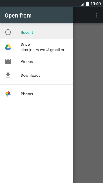 Press Videos and go to the required folder.