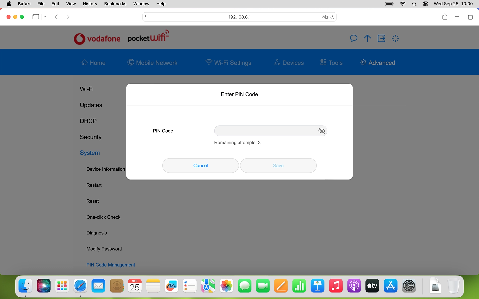 Click the field next to 