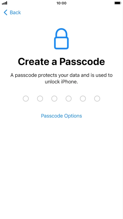 Press Passcode Options.
