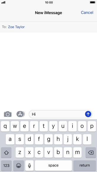 Press the send icon.