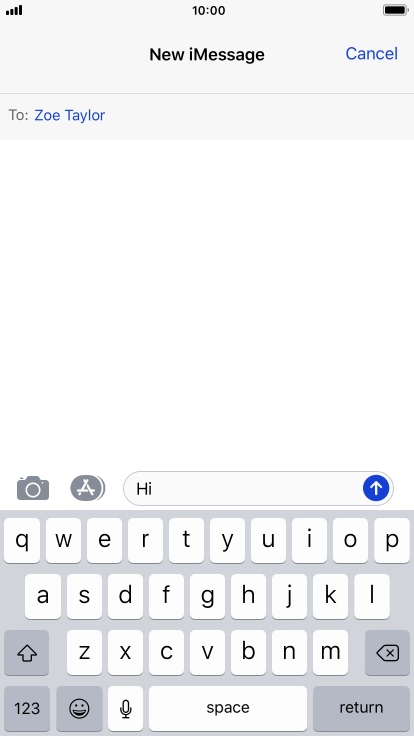 Press the send icon.