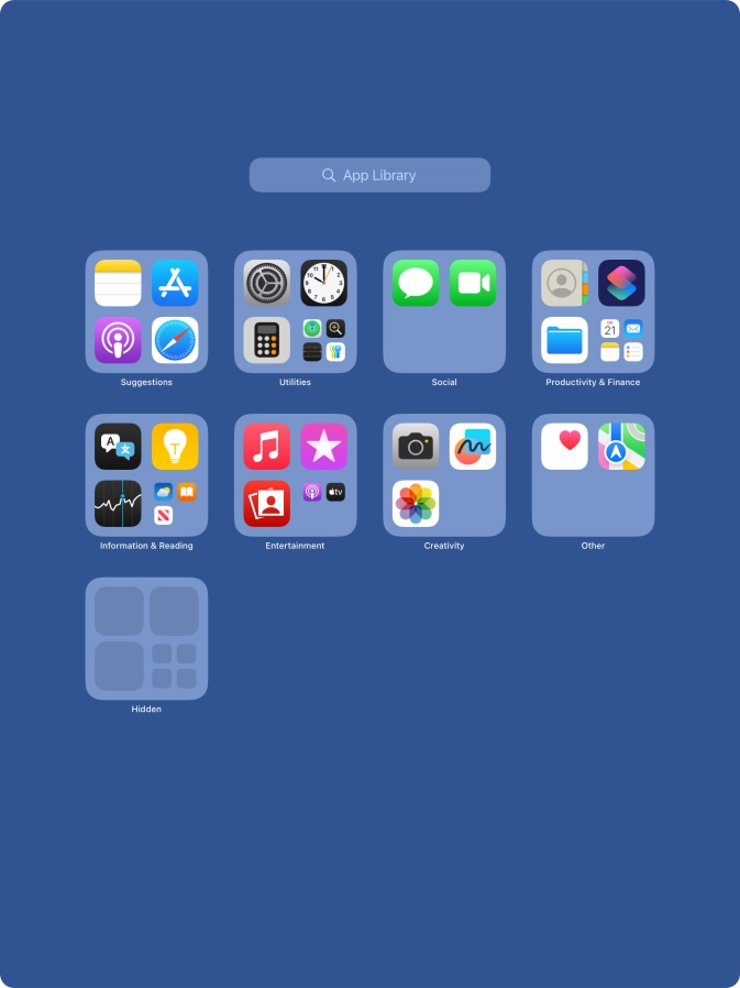 Press the required app. Press the required app.