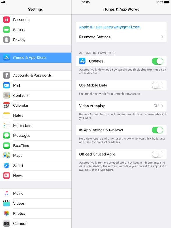 Press the indicator next to 