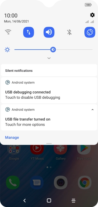 Press Touch for more options.