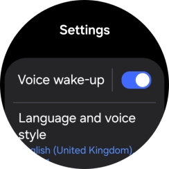 Press Language and voice style. Press Language and voice style.