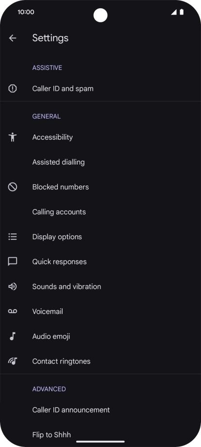 Press Calling accounts.