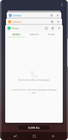 To end one running application, slide your finger right on the required application. To end one running application, slide your finger right on the required application.