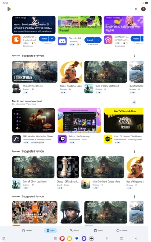 Press the profile icon.