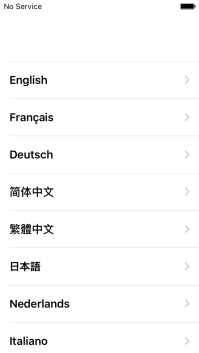 Press the required language.