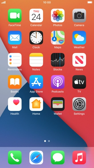 Slide your finger right on the screen.