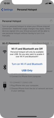 If Wi-Fi is turned off, press Turn on Wi-Fi and Bluetooth.