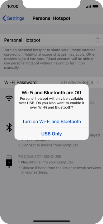 If Wi-Fi is turned off, press Turn on Wi-Fi and Bluetooth.