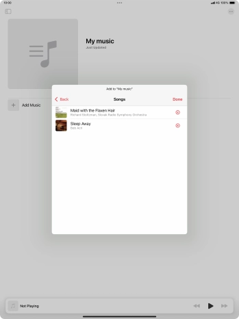 Go to the required category and press the add icon next to the required audio file.
