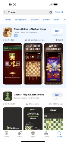 Press the required app.