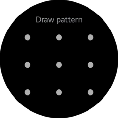 Slide your finger across the screen to connect at least four points and follow the instructions on the screen to create a pattern as lock code.