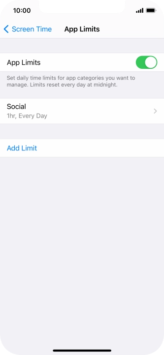 Press the required category.