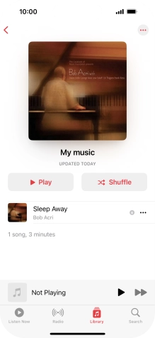 Go to the required category or playlist and press the required audio file.