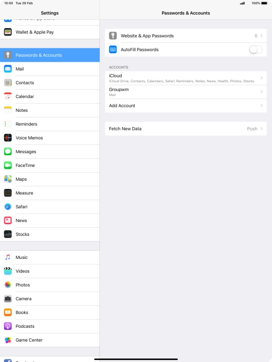 Press Fetch New Data.