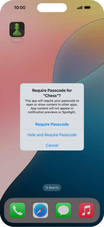 Press Require Passcode.