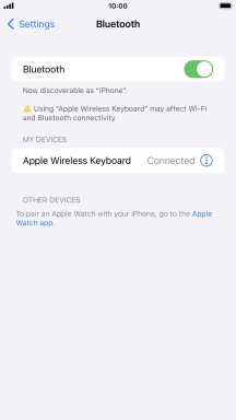 Press the Home key to return to the home screen.