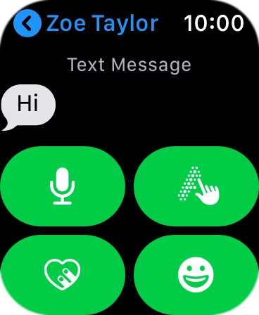 Press the microphone icon and follow the instructions on the screen to record and send the message.