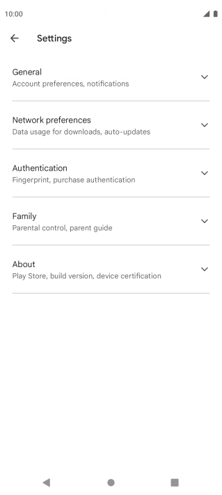 Press Network preferences .