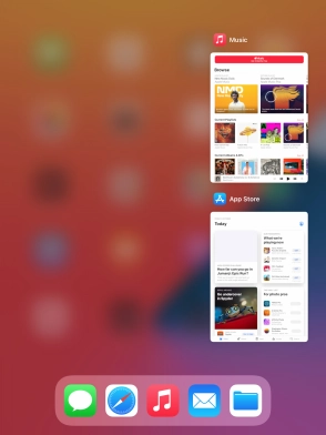 Slide upwards on the required application to end it.