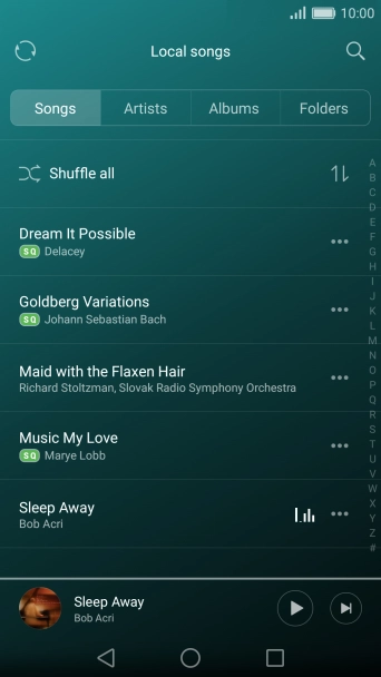 Press the required category.