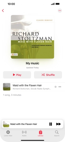 Press the song title.