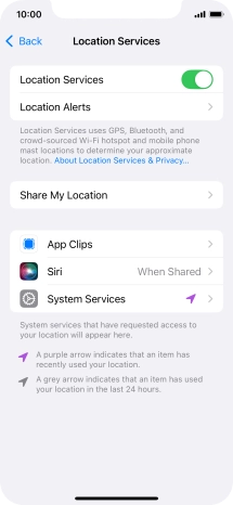 Press the required app.
