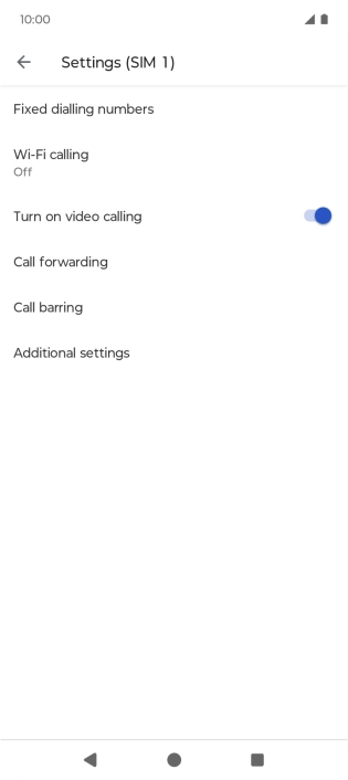 Press Call forwarding.