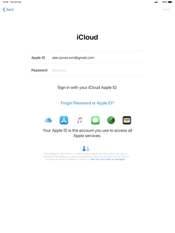 Press the field next to 