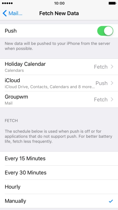 Press the indicator next to 