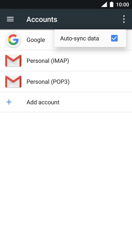 Press Auto-sync data.