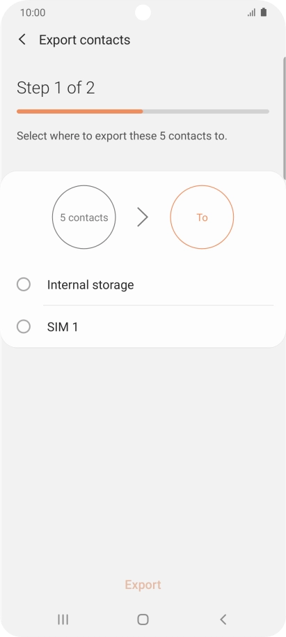 Press the name of the SIM.