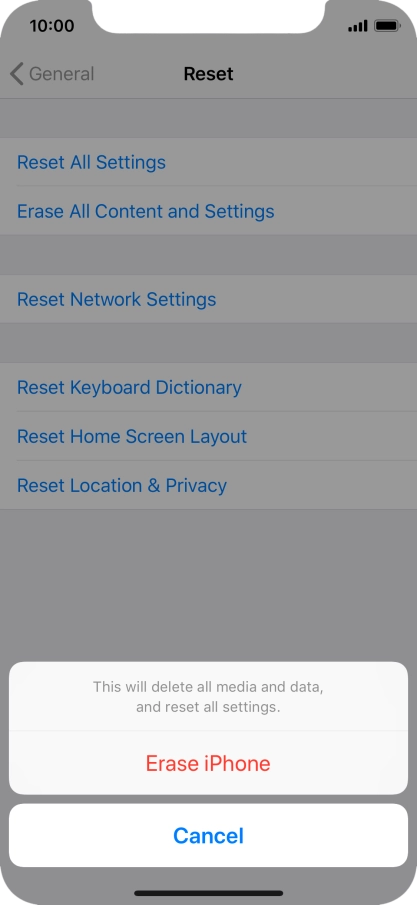 Press Erase iPhone.