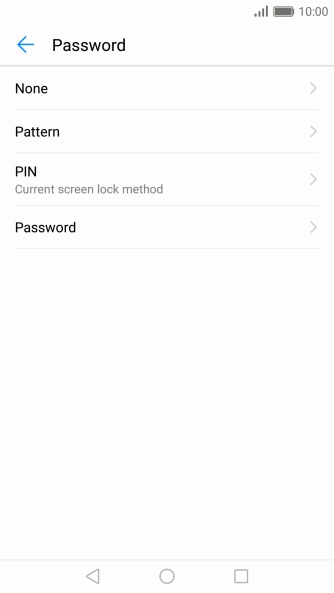 Key in the current phone lock code and press None.